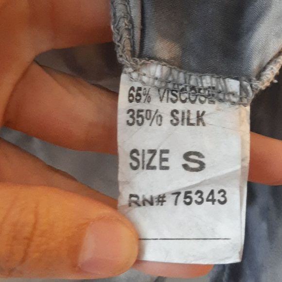 PRONTOMODA Guisy Made in Italy Flowy Silk Tie dye Blouse - Picture 5 of 6